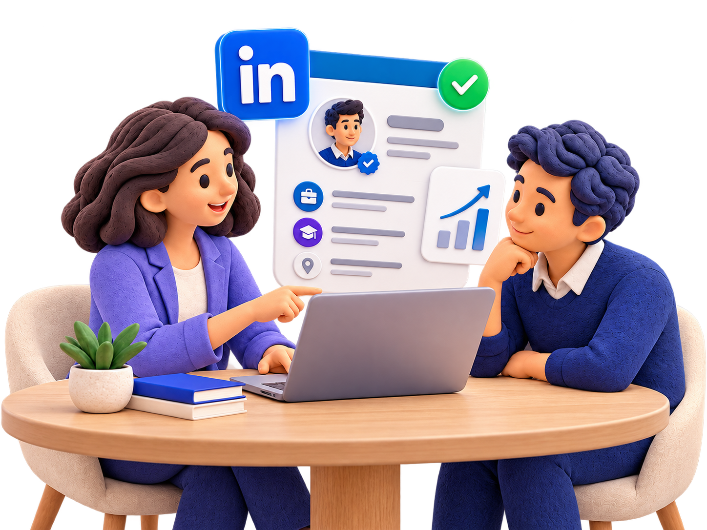 Ilustración de optimización de perfil de LinkedIn
